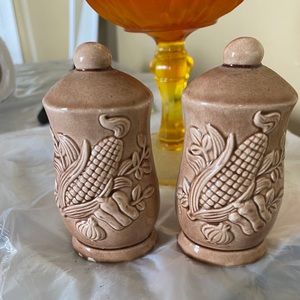 Vintage Brown Salt and Pepper Shakers